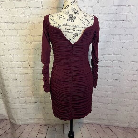 Dress the Population Dawn Plunging-Neck High-Slit Gown size large - Picture 4 of 10